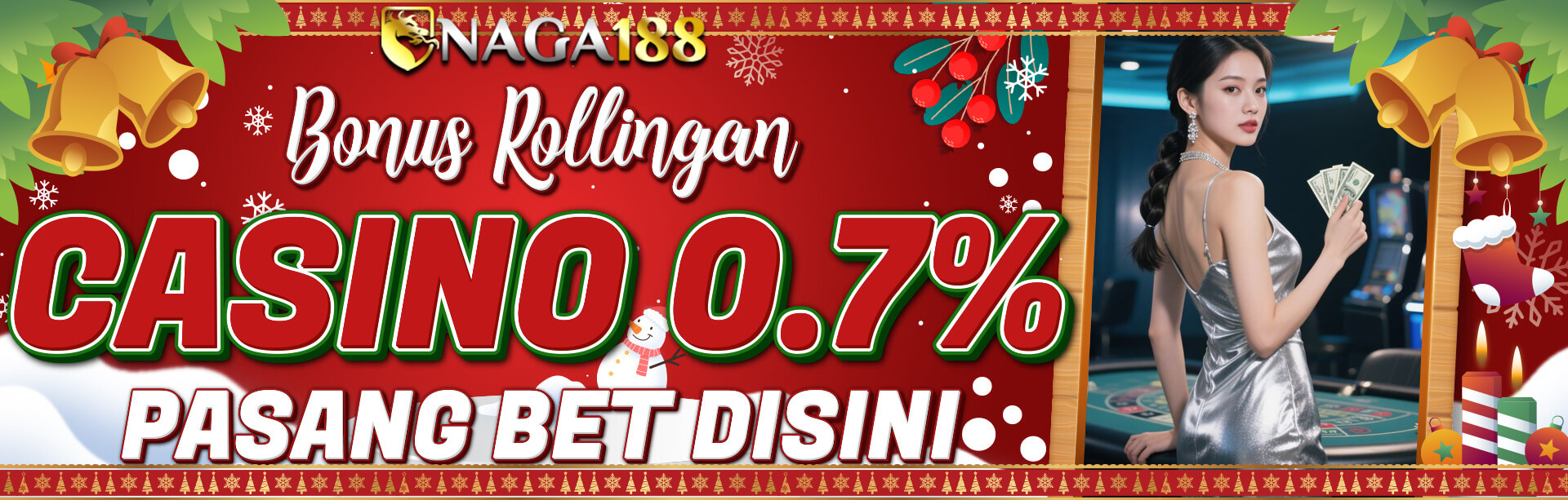 BONUS ROLLINGAN LIVE CASINO 0.7%